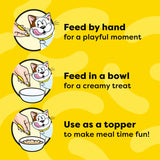 TEMPTATIONS Creamy Puree Adult Lickable Cat Treats, Seafood Variety Pack, Seafood Medley, Salmon, and Tuna Flavours, 120 Pouches