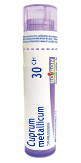Boiron Cuprum metallicum 30ch,Homeopathic medicine. Each tube contains 4 g (approximately 80 pellets) DIN-HM 80009806