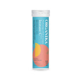 Organika Instant-C Effervescent- Peach Mango, 1000mg Vitamin C, Immune Support Tablets, 1 Tube x 10 Tablets
