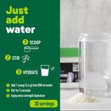 Organika Canadian-Made Electrolytes Extra-Strength Powder, NSF Certified, Unflavoured, 1000 mg Sodium, Sugar-Free Hydration & Recovery, 162g, 45 Servings