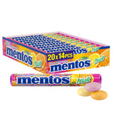 Mentos Chewy Mints, Fruit - Pack of 20 Rolls (280 Pieces), 37g per roll