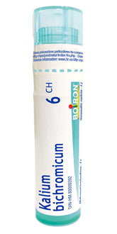 Boiron Kalium bichromicum 6ch,Homeopathic medicine. Each tube contains 4 g (approximately 80 pellets)
