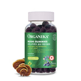 Organika Reishi Mushroom Gummies– Adaptogen for Stress, Immunity & Energy Support | Antioxidant & Liver Health Support | Vegan Mushroom Supplement for Daily Balance |Blueberry Flavour- 60 gummies