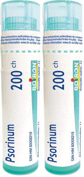 Boiron Psorinum 200ch,Homeopathic medicine. Each tube contains 4 g (approximately 80 pellets) (Pack of 2)