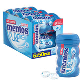 Mentos Pure Fresh, Fresh Mint Sugar-free Gum - Pack of 6 Bottles (300 Pieces)