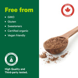 Organika Organic Maca and Cacao Powder- Gelatinized for Easy Absorption, Adaptogenic- 200g
