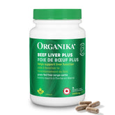 Organika Beef Liver Plus Choline- Sourced from Grass-Fed + Finished Cattle, Pasture Raised, High in Vitamins and Minerals, Supports Liver Function, Energy Levels, and Immunity- 90caps