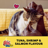 TEMPTATIONS Mix-Ups Cat Treats, Tuna, Shrimp, Salmon, 180g Pouch (10 Pack)