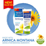 Boiron Arnicare Gel 120g for pain relief, Muscle pain and joint pain. Eases resorption of bruises and inflammatory oedema caused by falls, blows, blunt injury or surgery.