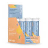 Organika Instant C, D, Zinc Effervescent Tablets - Peach Flavour- Immune Support- Single Tube x 10 Tablets