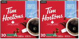 Tim Hortons French Vanilla Coffee, Keurig K-Cup Pods, Flavoured Medium Roast, 30 Count (Pack of 2)