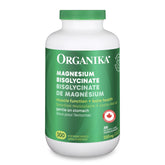 Organika Canadian-Made Magnesium Bisglycinate - 200mg, High Absorption, Muscle Recovery, Heart Support, 300vcaps