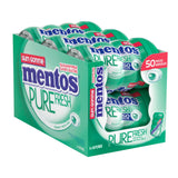 Mentos Pure Fresh, Spearmint Sugar-free Gum - Pack of 6 Bottles (300 Pieces)