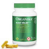 Organika Canadian-Made Bloat Relief- Helps Relieve Bloating and Flatulence- Herbal Blend of Sweet Fennel, Turmeric, and Milk Thistle- Digestive Support- 120vcaps
