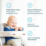 Organika Baby Probiotic Drops with Vitamin D- Soothe Colic, Reduce Fussing, Aid in Growth and Development- White, 7.5 ml (Pack of 1)