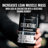 Jacked Factory Creatine Monohydrate Powder 425g - Canadian-Owned Informed Choice Certified Supplement for Increased Muscle Mass*, Improved Strength, Power, & Performance** - 85 Servings, Unflavored
