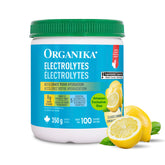 Organika Canadian-Made Electrolytes Powder with Vitamin C & Prebiotic Fibre - Sugar-Free Hydration Drink Mix - Classic Lemonade - 350 g - 100 servings