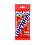 Mentos Chewy Mints, Strawberry - Pack of 4 Rolls (56 Pieces), 37g per roll
