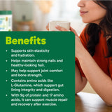 Organika Enhanced Collagen Powder (Type 1 & 3) – Single-serve sachets – 10g Per Serving for Hair, Skin, Nails & Joints – Canadian-Made, Grass-Fed, Non-GMO - 10 sachets