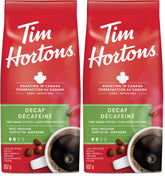 Tim Hortons Decaf, Fine Grind Coffee, Medium Roast, Made with 100% Arabica Beans, 652g Bag (Pack of 2)