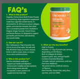 Organika Chicken Bone Broth Powder with Ginger- Free Range and Vegetarian Fed Chickens- Keto Friendly, High Protein and Mineral Content- 300g
