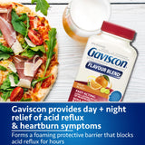 Gaviscon Extra Strength Tablets - Less Sugar, Fruit Blast, 25-Count - Chewable Foaming Antacid Tablets for Day and Night Heartburn Relief, Acid Reflux & GERD - Free from Aluminum, Lactose and Gluten