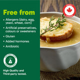 Organika Canadian-Made Chicken Bone Broth Powder French Onion Flavour-15g Protein Per Serving, Mineral-Rich, Convenient Powder Format, Keto|Free-Run, Non-GMO and Organic Vegetarian Fed-Chickens- 300g