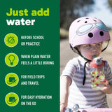 Organika Kids Electrolytes Powder Sticks - Sugar-Free Hydration + Immune support with 100% of daily Vitamin C, Minerals and Prebiotic Fibre | Green Apple Flavour - 3.5g x 20 sachets