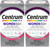 Centrum Women 50 Plus Multivitamins/Minerals Supplement for Women 50+, 90 Tablets (Packaging May Vary) (Pack of 2)