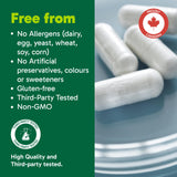 Organika Canadian-Made Magnesium Taurate - Heart & Muscle Function Support | Chelated with Taurine | Gentle on Digestion | Energy & Electrolyte Support | 180 Vegetarian Capsules