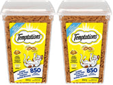 TEMPTATIONS Adult Cat Treats Tasty Chicken Flavour, 850g Tub (Pack of 2)