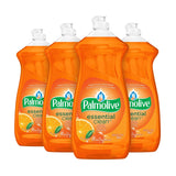 Palmolive Essential Clean Dish Soap Liquid - Orange Tangerine Scent 828ml, Pack of 4, Amazon Exclusive - Tough on Grease, Soft on Hands, Dishwashing liquid to Remove Food Particles & Grime