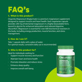 Organika Canadian-Made Magnesium Bisglycinate - 200mg, High Absorption, Muscle Recovery, Heart Support, 120vcaps