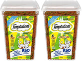 TEMPTATIONS Mix-Ups Adult Cat Treats Chicken, Catnip & Cheese Flavour, 850g Tub (Pack of 2)