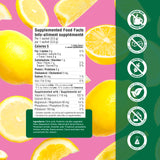 Organika Canadian-Made Electrolytes Powder with Vitamin C & Prebiotic Fibre - Sugar-Free Hydration Drink Mix - Pink Lemonade - 20 Single-Serve Sachets x 3.5g