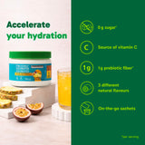 Organika Canadian-Made Electrolytes Powder with Vitamin C & Prebiotic Fibre - Sugar-Free Hydration Drink Mix - Pineapple PassionFruit - 210 g - 60 servings