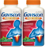 Gaviscon Max Relief Tablets - 50 Count - Chewable Foaming Antacid Tablets for Day and Night Heartburn Relief, Acid Reflux and GERD Relief, Cooling & Refreshing Peppermint - Free of Aluminum & Lactose