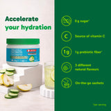 Organika Canadian-Made Electrolytes Powder with Vitamin C & Prebiotic Fibre - Sugar-Free Hydration Drink Mix - Cucumber Pear - 210 g - 60 servings