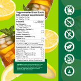 Organika Canadian-Made Electrolytes Powder with Vitamin C & Prebiotic Fibre - Sugar-Free Hydration Drink Mix - Lemon Iced Tea - 20 Single-Serve Sachets x 3.5g