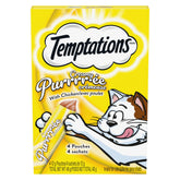 TEMPTATIONS Creamy Puree Cat Treats, Chicken, Lickable Cat Treat, Smooth & Creamy, Healthy, Made with Real Meat, Single-Serve, 44 Servings 2g Each (11 Packs of 4 Pouches)