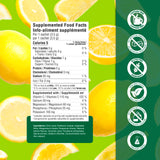 Organika Canadian-Made Electrolytes Powder with Vitamin C & Prebiotic Fibre - Sugar-Free Hydration Drink Mix - Classic Lemonade - 20 Single-Serve Sachets x 3.5g