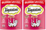 TEMPTATIONS Cat Treats, Hearty Beef Flavour, 350g Pouch (Pack of 2)