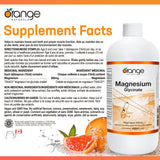 Orange Naturals - Magnesium Glycinate Liquid, 450ml 30-Servings Natural Citrus Flavour - Helps to Maintain Bones and Teeth and Proper Muscle Function - Promotes Relaxation & Calmness - Vegan & Non-GMO