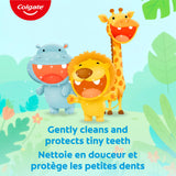 Colgate My First Infant and Toddler Training Toothpaste, Fluoride Free Baby Toothpaste, Ages 0-24 Months, Safe If Swallowed, Gently Cleans and Removes Plaque with Brushing, Mild Fruit Flavour, 40 mL