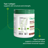 Organika Chocolate Enhanced Collagen Powder (Type 1 & 3) – 10g Per Serving for Hair, Skin, Nails & Joints – Canadian-Made, Grass-Fed, Non-GMO, 504g