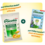 Ricola MAX Throat Care Honey Lemon Drops with Extra Menthol Liquid Centre - Maximum Cough and Sore Throat Relief for Cold & Flu Symptoms - 34 Count - Herbal Lozenges