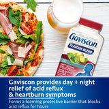Gaviscon Extra Strength Tablets - Less Sugar, Zesty Mint, 25-Count - Chewable Foaming Antacid Tablets for Day and Night Heartburn Relief, Acid Reflux & GERD - Free from Aluminum, Lactose and Gluten