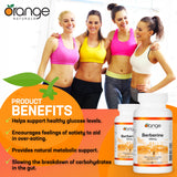 Orange Naturals - Berberine 500mg, 60 Capsules 30-Day Supply - Berberine Helps Support Healthy Glucose Levels, Cholesterol Levels & Cardiovascular Health - Vegan & Non-GMO - Natural Metabolic Support