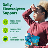 Organika Canadian-Made Electrolytes Powder with Vitamin C & Prebiotic Fibre - Sugar-Free Hydration Drink Mix - Pineapple Passionfruit - 20 Single-Serve Sachets x 3.5g