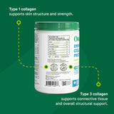 Organika Enhanced Collagen Powder (Type 1 & 3) – 10g Per Serving for Hair, Skin, Nails & Joints – Canadian-Made, Grass-Fed, Non-GMO, 250g